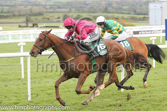 14th Rooster Byron ( 16 , red, white cross ) and M.N. Doran (5) - Trainer : Paul Nolan - Owner : Mrs K. Browne