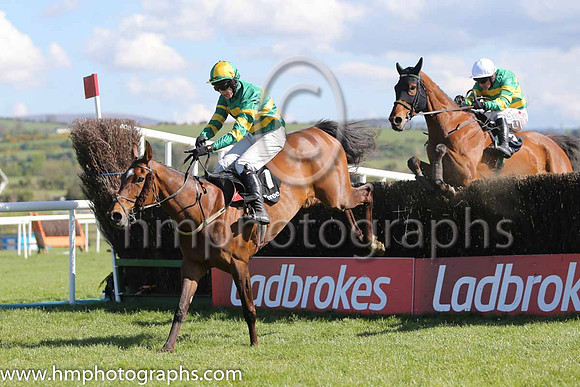 01st Jacksonslady ( 7 , orange and green hoops, orange and green qtrd cap ) and M.P. Walsh - Trainer : J.P.Dempsey - Owner : John P. McManus