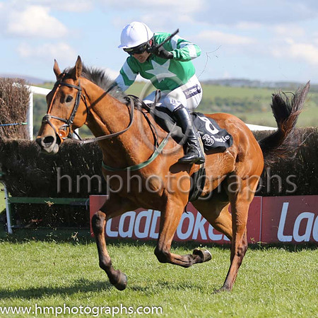 02nd Upazo (FR) ( 8 , green, white star ) and R. Walsh - Trainer : W.P. Mullins - Owner : Philip J. Reynolds/Mrs M McMahon