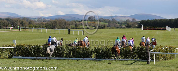 Horses at Joe's Jump in the FTB Cross Country Chase for The La Touche Cup at Punchestown