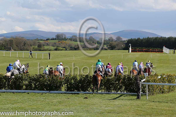 Horses at Joe's Jump in the FTB Cross Country Chase for The La Touche Cup at Punchestown