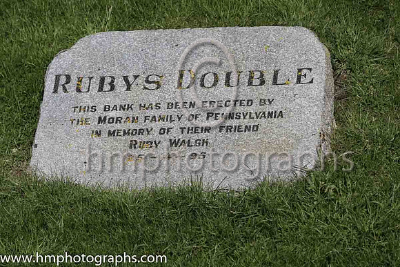 Plaque at Ruby's Double presented by the Moran Family of Pennsylvania in 1995 in Memory of their friend Ruby Walsh