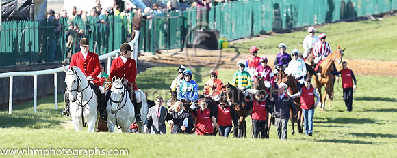 Ladbrokes World series Hurdle (Grade 1) parade of horses at Punchestown