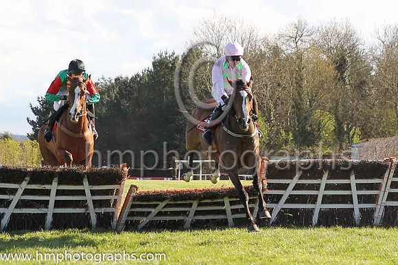 08th Zaidpour (FR) ( 12 , pink, light green stars ) and D.J. Casey - Trainer : W.P. Mullins - Owner : Mrs S Ricci
