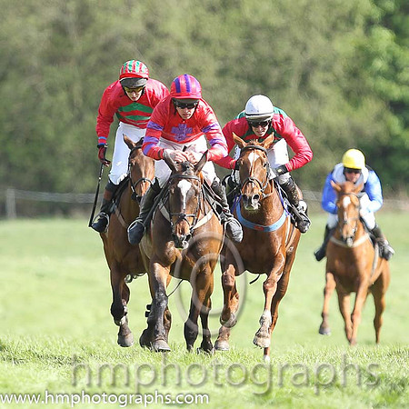 01st Without Wings ( 6 ) and M J O'Hare - Trainer : Liam Lennon - red, purple cross