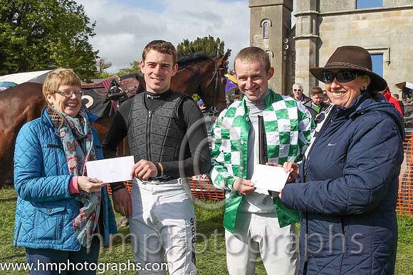 Barry O'Neil top jockey at the 2 day P2p at Necarne and Noel McParlan 2nd