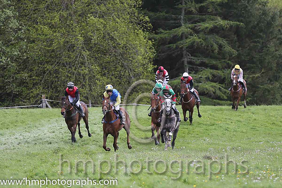 02nd Goonjim ( 15 ) and B O'Neill - Trainer : Colin Bowe - purple and yellow hlvd