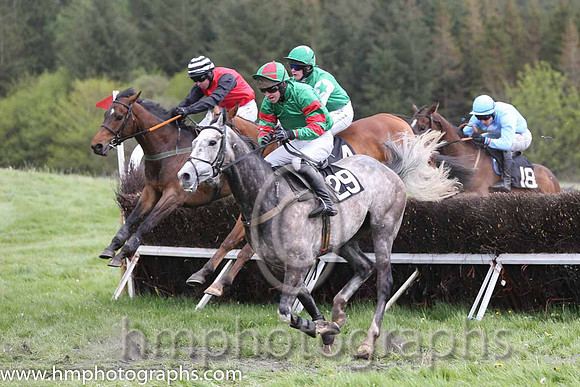 10th PU Whipcord ( 29 ) and N McParlan - Trainer : J G Cosgrave - green, green and red hooped sleeves