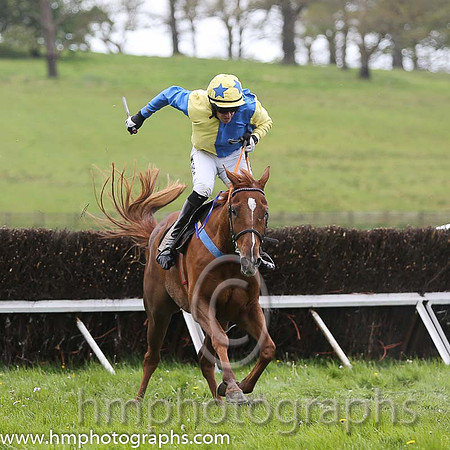 02nd Goonjim ( 15 ) and B O'Neill - Trainer : Colin Bowe - purple and yellow hlvd