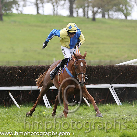02nd Goonjim ( 15 ) and B O'Neill - Trainer : Colin Bowe - purple and yellow hlvd