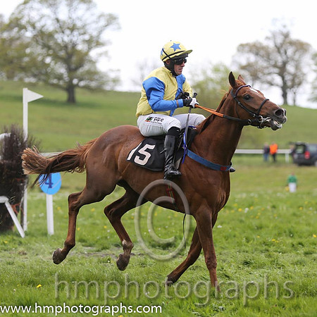 02nd Goonjim ( 15 ) and B O'Neill - Trainer : Colin Bowe - purple and yellow hlvd