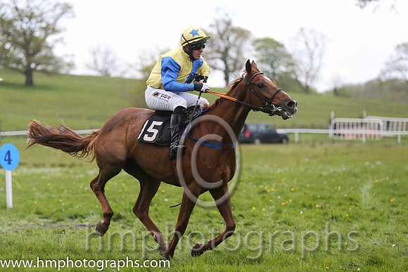 02nd Goonjim ( 15 ) and B O'Neill - Trainer : Colin Bowe - purple and yellow hlvd