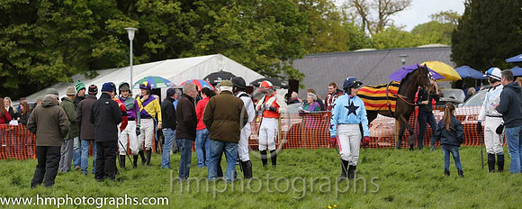 Riders enter the parade ring at Necarne P2P