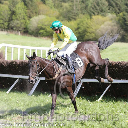 01st Mr Bolt ( 8 ) and N McParlan - Trainer : Sean McParlan - green and yellow diabolo