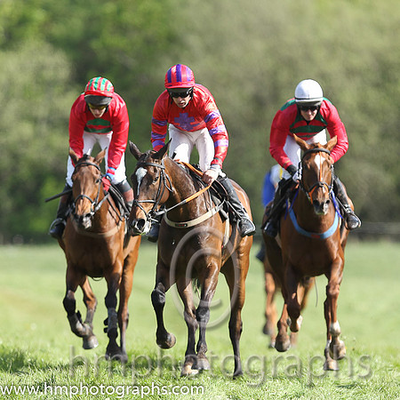 01st Without Wings ( 6 ) and M J O'Hare - Trainer : Liam Lennon - red, purple cross