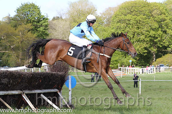 04th Knockedoutloaded ( 5 ) and A J Doyle - Trainer : Vincent Devereux - sky blue, navy triple diamond