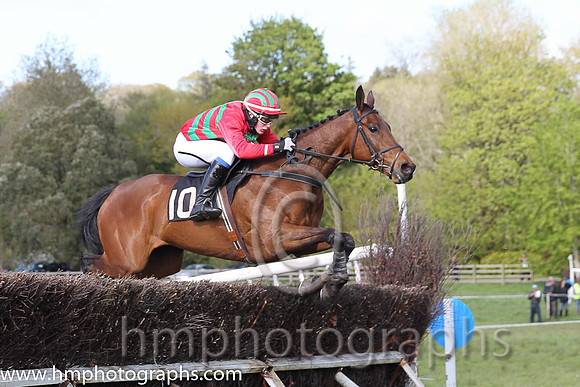 03rd The King's Posy ( 10 ) and M E McCrory - Trainer : Nessa Toher - red, green chevrons