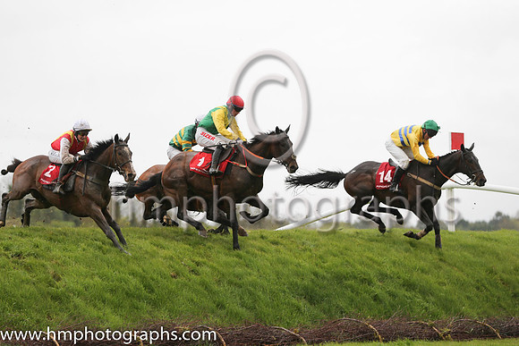 11th Snooze (FR) ( 14 , blue and yellow hoops ) and J.L. Cullen - Trainer : John Laurence Cullen - Owner : Mrs S.A. Bramall