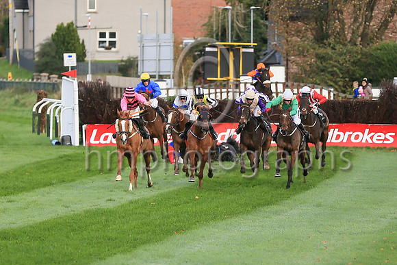 01st Now Where Or When (4 , pink and black hoops ) Jockey: Sam Ewing , Trainer: S R B Crawford