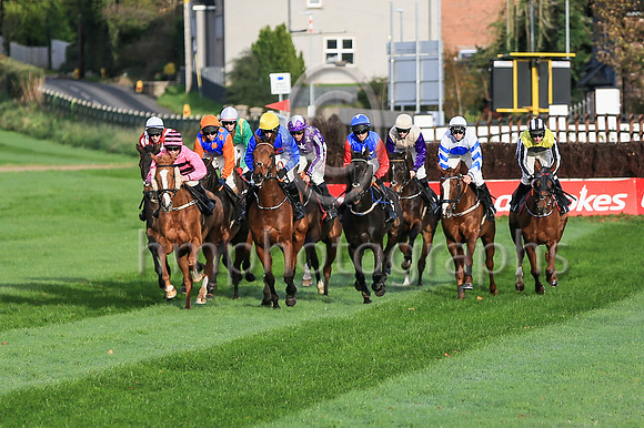 01st Now Where Or When (4 , pink and black hoops ) Jockey: Sam Ewing , Trainer: S R B Crawford