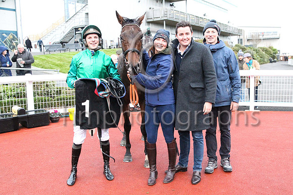 Ian McGahey, Sales Director of Workpal, the Race Sponsor after Carnfunnock trained by Stuart Crawford and ridden by his brother Ben won the Workpal Flat Race on Day 1 of the Ladbrokes Festival of Raci