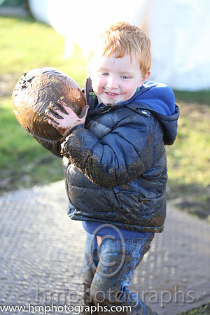 Daniel Buchanan from Belfast enjoying the mud at Moneyglass