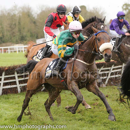 13th Stonebrook ( 24 , orange and green hoops ) and A.P. Heskin - Trainer : Donald McCain (in GB) - Owner : John P. McManus
