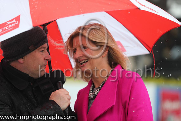 Gillian Walsh being interviewed at Punchestown