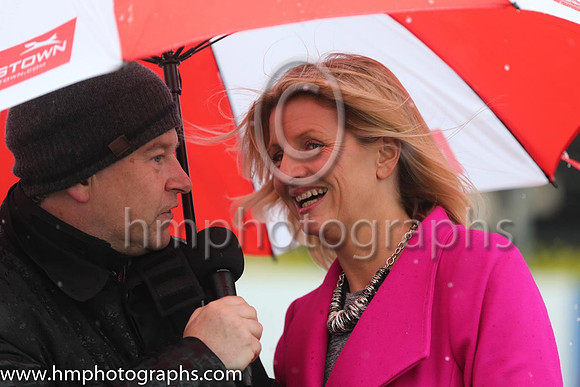Gillian Walsh being interviewed at Punchestown
