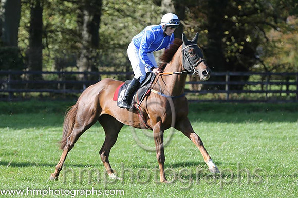 04 League Of His Own and R James - - 04th (4 ,royal blue, white seams ) Trainer - Colin Bowe