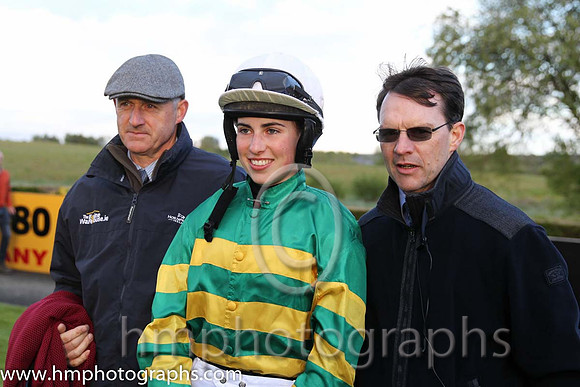 Jim O'Brien , Miss Sarah O.Brien and Aidan O'Brien at Down Royal