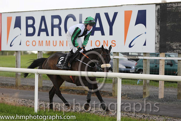 03rd Bay Of Freedom ( 2 , white, black stripe ) and L.P. Dempsey (5) - Trainer : Peter Fahey - Owner : Paul Leech
