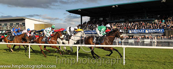 02nd Colms Dream ( 10 , white, green stars ) and Donagh Meyler (7) - Trainer : Karl Thornton - Owner : Colm's Dream Syndicate