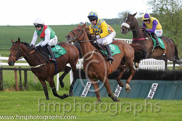 03rd Quiet Account ( 9 , green, red sash ) and N.P. Madden - Trainer : C.A.McBratney - Owner : Mrs F.J. Savage