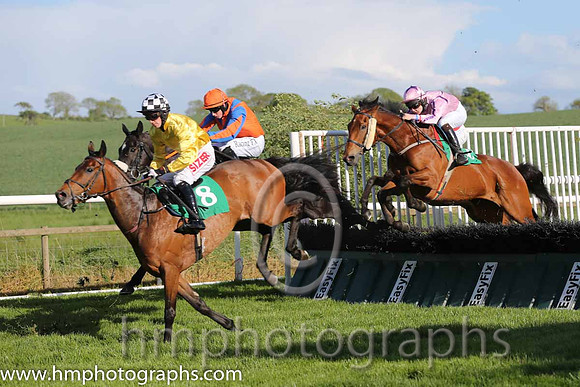 03rd Broughtons Bandit (GB) ( 7 , orange, blue chevron ) and B.J. Cooper - Trainer : Gordon Elliott - Owner : Twenty Syndicate