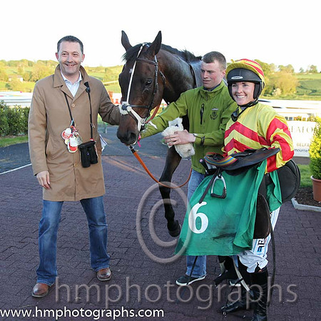 01st Waterville Rock ( 6 , yellow and red chevrons ) and K. Walsh - Trainer : J.A. Nash - Owner : Michael O'Flynn/John F. O'Flynn