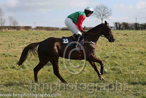 03rd Step Back ( 8 )  M J Lynch - Trainer: George Stewart - green, red sleeves