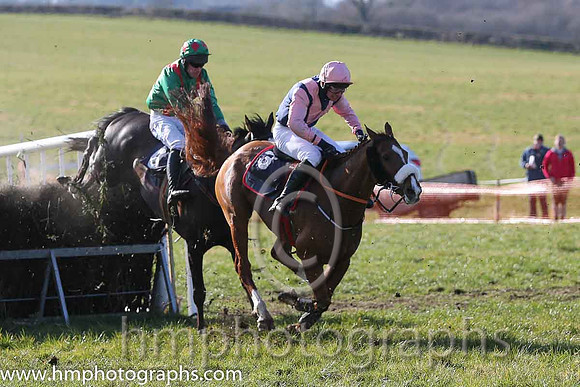 02nd Current Exchange ( 3 )  T Donworth - Trainer: Gordon Elliott - dark blue, pink chevron