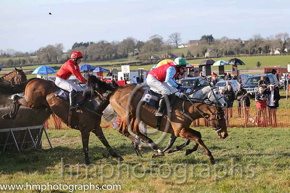 13th PU Darsindian ( 8 )  J Cresswell - Trainer: Brian W Dougan - red, blue sleeves