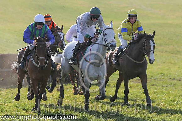 16th PU Just Like Freddie ( 10 )  D G Levery - Trainer: Andrew George Kennedy - grey, green collar