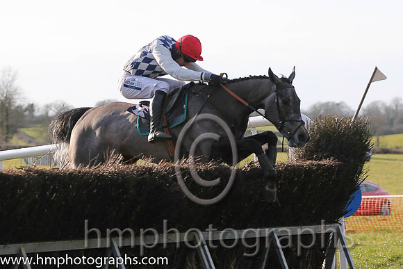 01st Fagan ( 5 )  Derek O'Connor - Trainer: I R Ferguson - navy  white diamonds