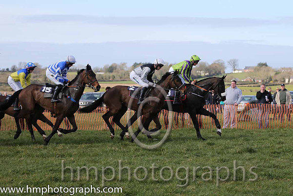 01st Baltazar D'allier ( 8 )  J J Codd - Trainer: Gordon Elliott - light green, purple chevron