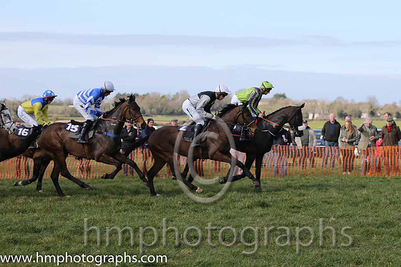 01st Baltazar D'allier ( 8 )  J J Codd - Trainer: Gordon Elliott - light green, purple chevron