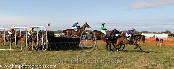 04th One Tick ( 13 )  D G Lavery - Trainer: B R Hamilton - royal blue and light green diamonds