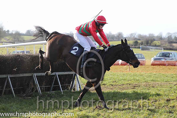 06th PU Notnowlove ( 2 )  M E McCrory - Trainer: Nessa Toher - red and green chevrons