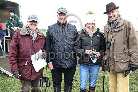 Irish Horseracing Regulatory Board (IHRB) officials at the KIrkistown Point to Point on 19th November 2022 - Frankie Fitzsimmons, Michael O'Donohoe, Mrs Silvia Steele and Robert Steele