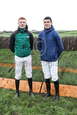 Brothers Dara (in green top) and Oran McGill at Kiirkistown P2P on 19th November 2022