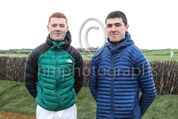 Brothers Dara (in green top) and Oran McGill at Kiirkistown P2P on 19th November 2022