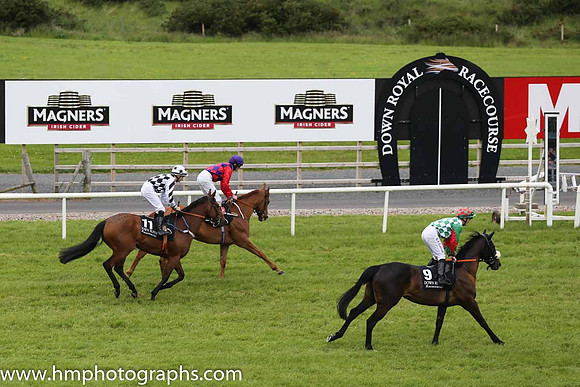 13th Phils Wish ( 11 , white and black diamonds ) and S. Foley - Trainer : John C. McConnell - Owner : Derek Kierans