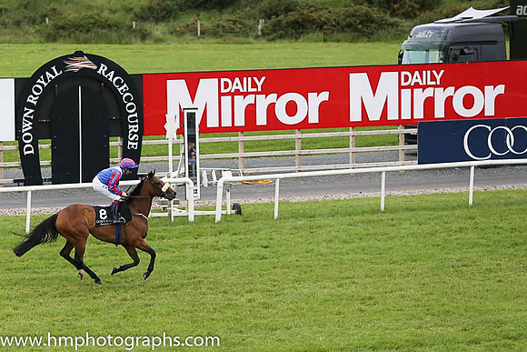 01st Cheers Buddy ( 8 , royal blue, white epaulettes ) and C.D. Hayes - Trainer : Lee Smyth - Owner : Miss Y Lowe